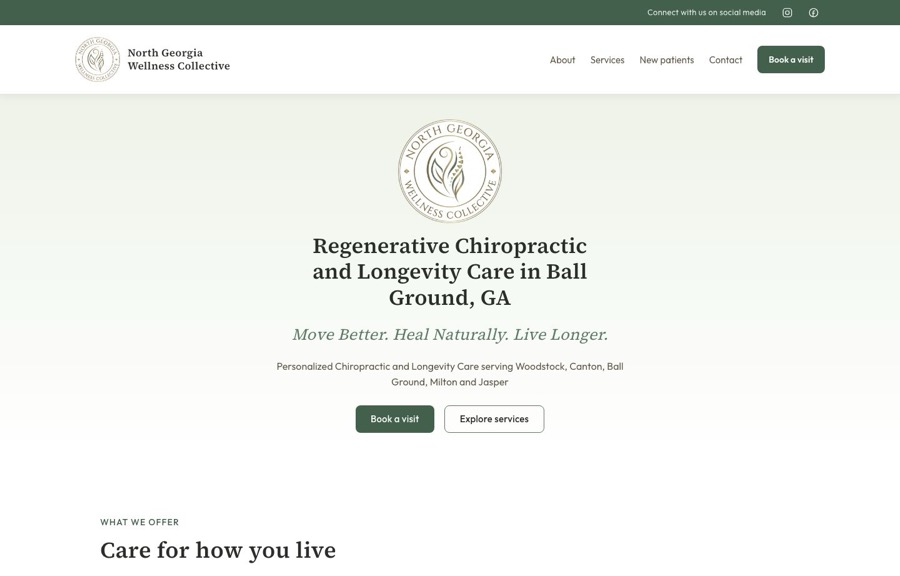 North Georgia Wellness Collective website